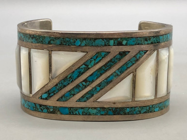 FLORENTINE TURQUOISE皿2枚⑥ ART NOUVEAU TURQUOISE CABOCHON WITH DIAMOND & FLORAL MOTIF