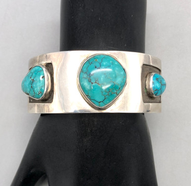 Sterling Silver and Turquoise Bracelet By Julian Lovato