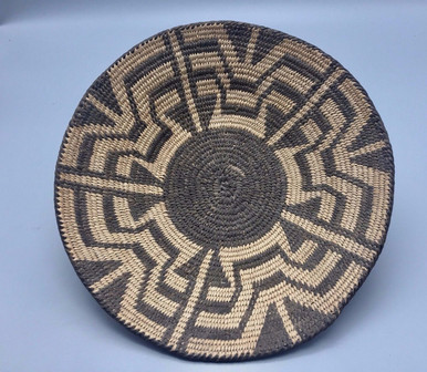 Antique Museum Quality Pima Squash Blossom Pattern Basket 15.5\u201d