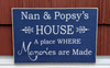 custom wood sign for grandparents - a place where memories are made