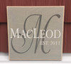 Monogram Sign with Family Name and Established Year