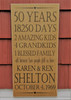 50 Years Golden Anniversary Sign 12" x 24"