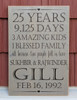 25 Year Anniversary Family Sign