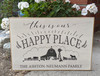 This is our happy place personalized family sign
