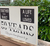 50 Year Anniversary Sign - Personalized - side view