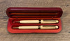 Maple pencils inside rosewood case 