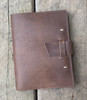 Rustico "Switchback" Leather Notebook Journal - Refillable - Dark Brown 5" x 6.5" 