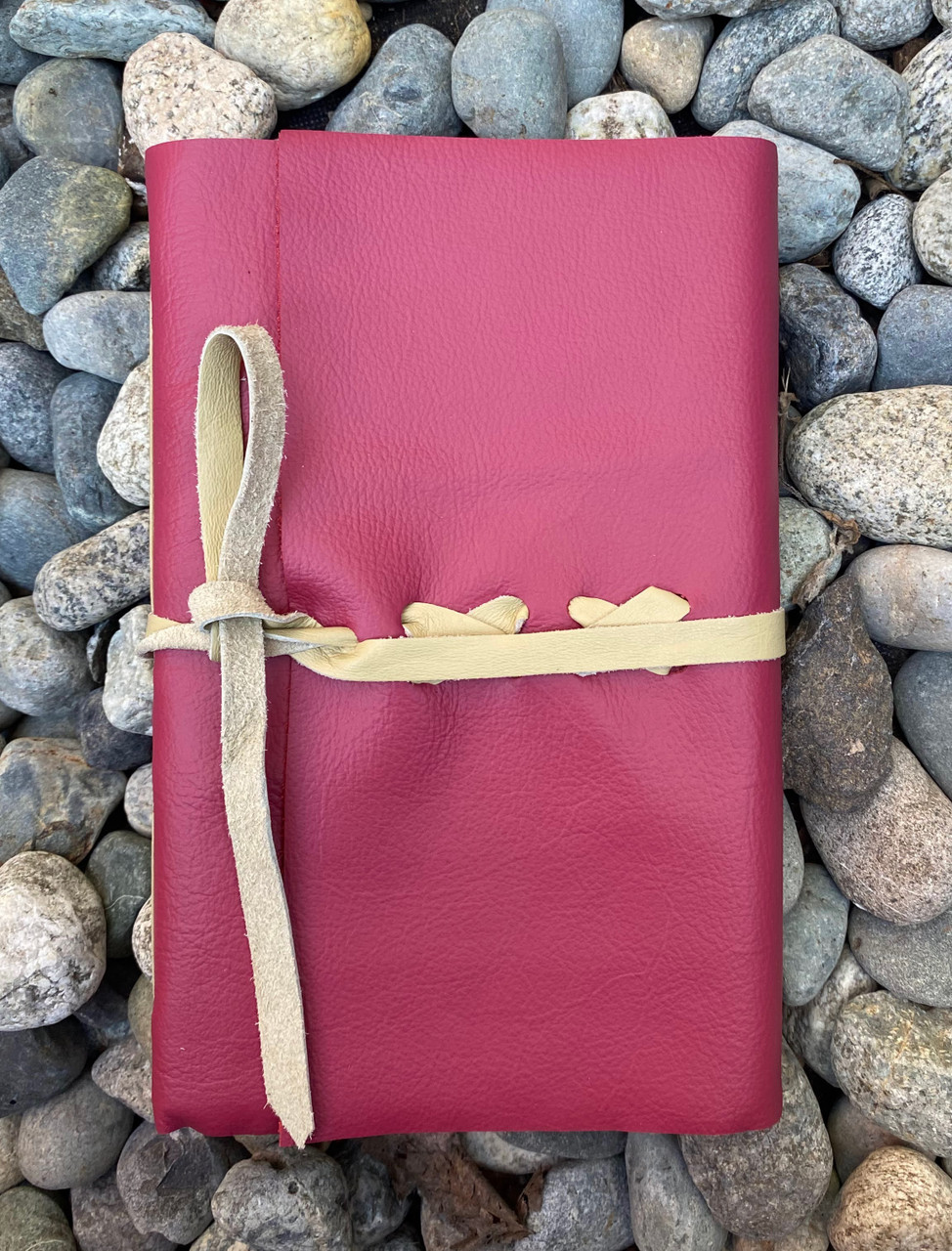 Spellbinding leather journal fuschia medium