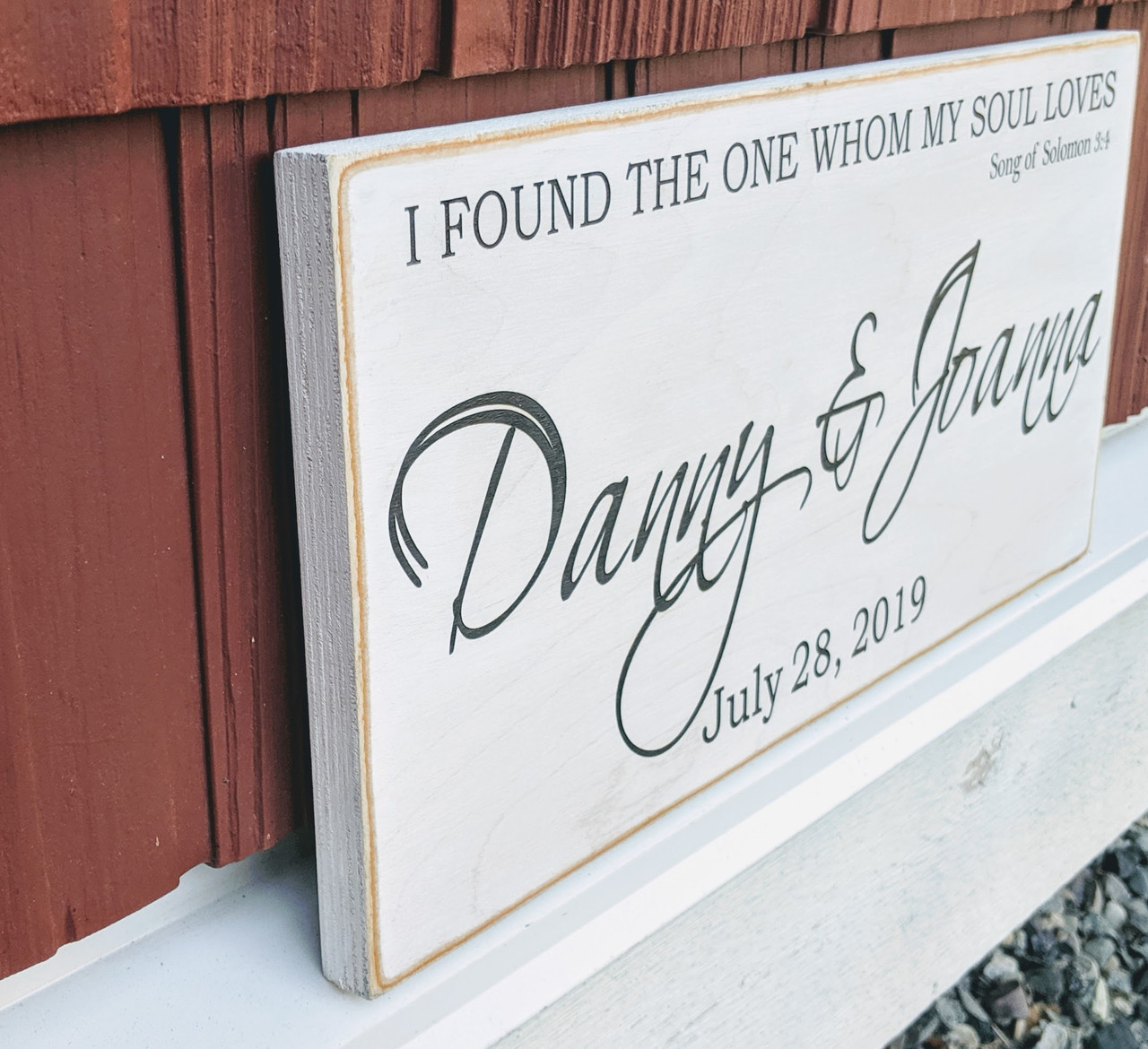 I found the one whom my soul loves wood sign personalized wood sign