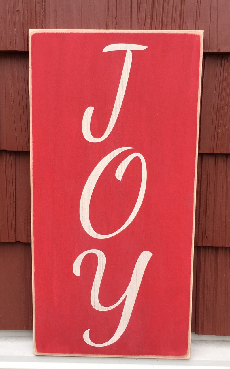 Custom wood sign "Joy"