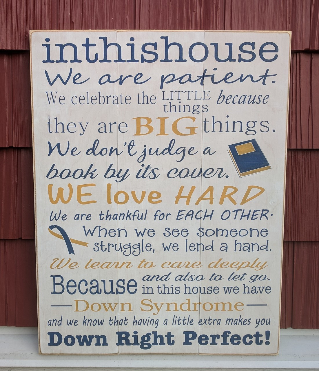 In this house Down Syndrome sign