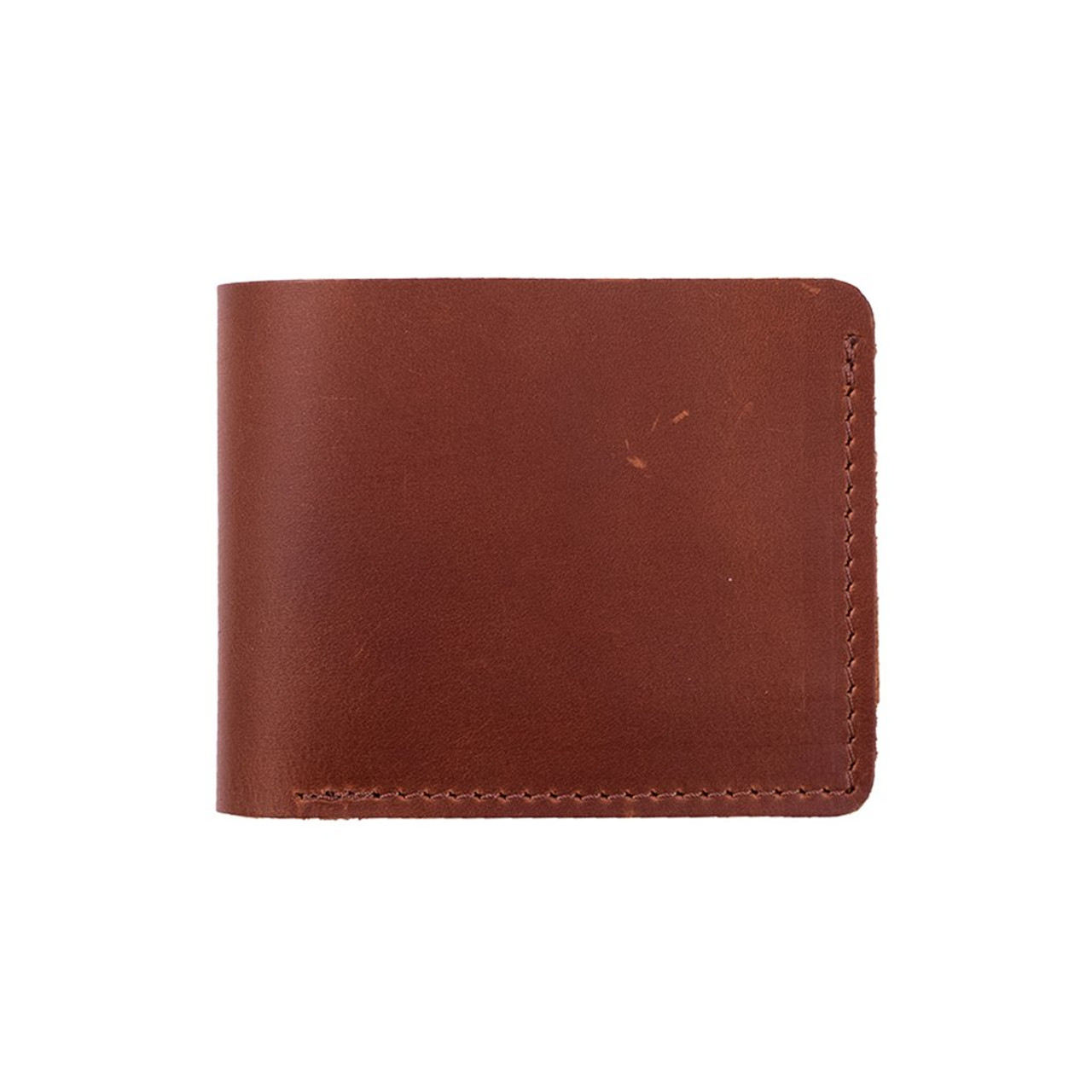 Back of Knox Bifold Leather Wallet - Saddle - by Rustico