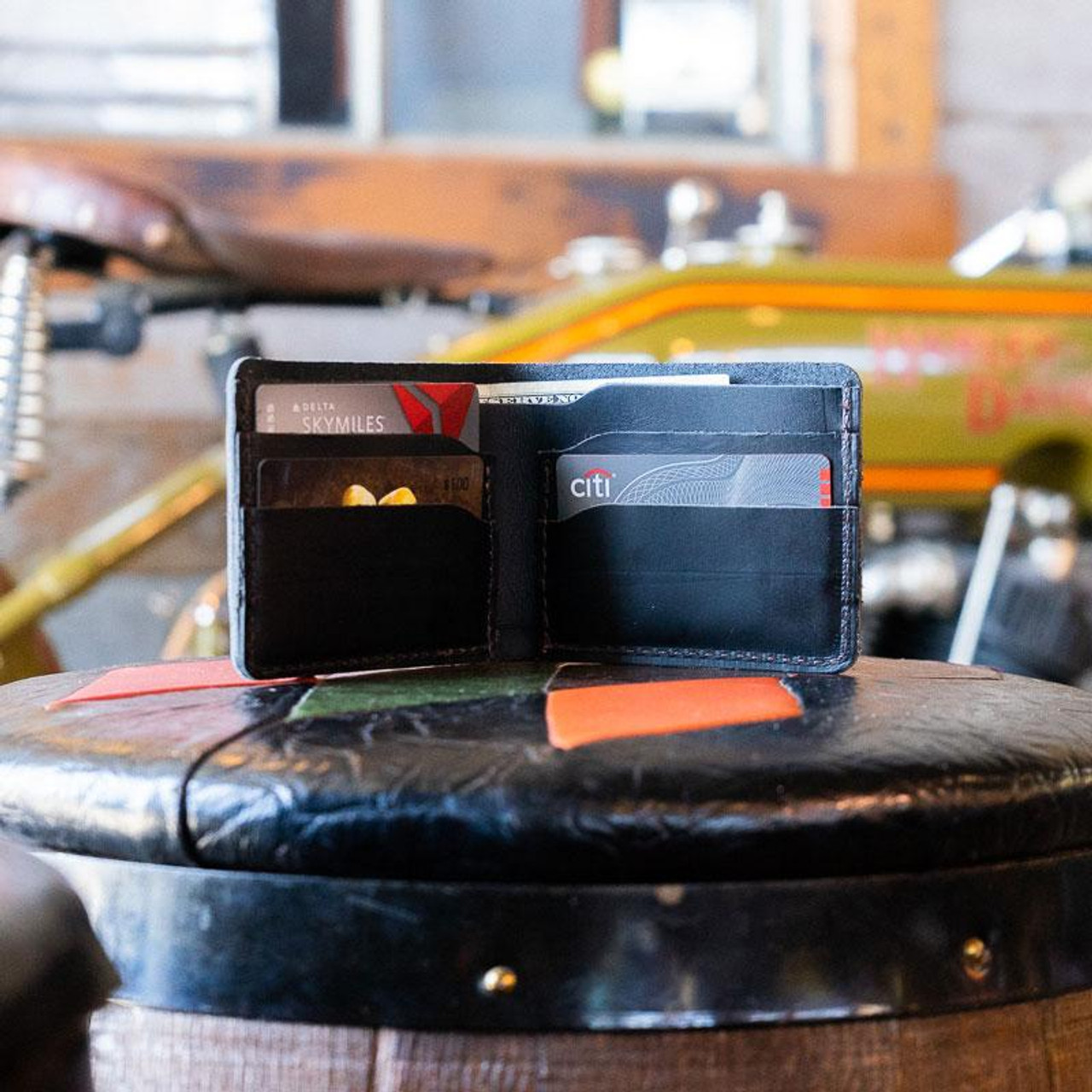 Lifestyle view of Rustico Knox Bifold Leather Wallet