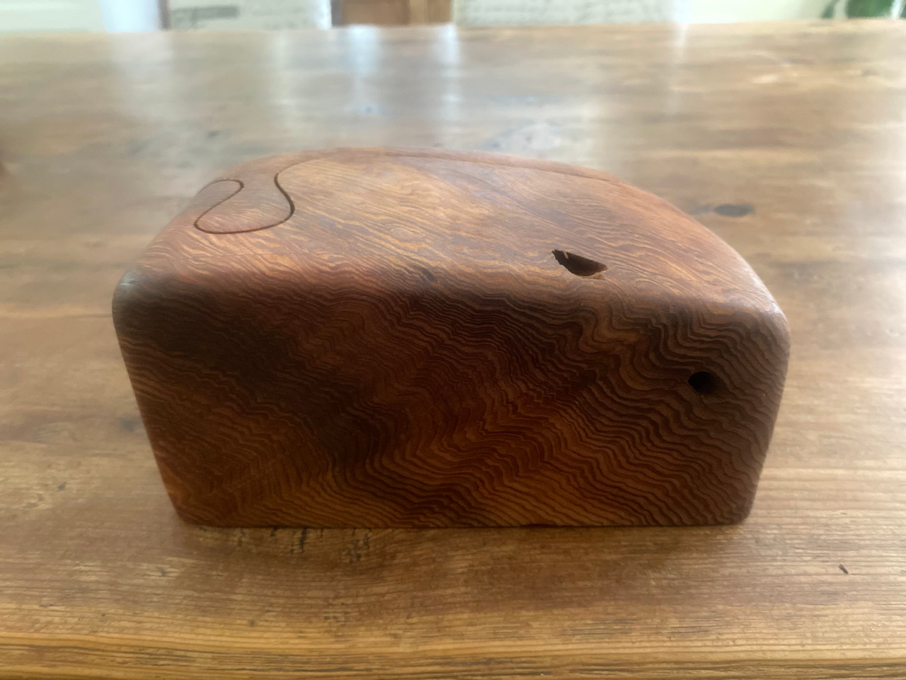 Boogie Beach Trinket Boxes – Pacific Red Cedar - Personalized Beachy Keepsakes for Jewelry & Mementos - Rear View
 Boogie Beach Trinket Boxes – Pacific Red Cedar - Personalized Beachy Keepsakes for Jewelry & Mementos - Rear View