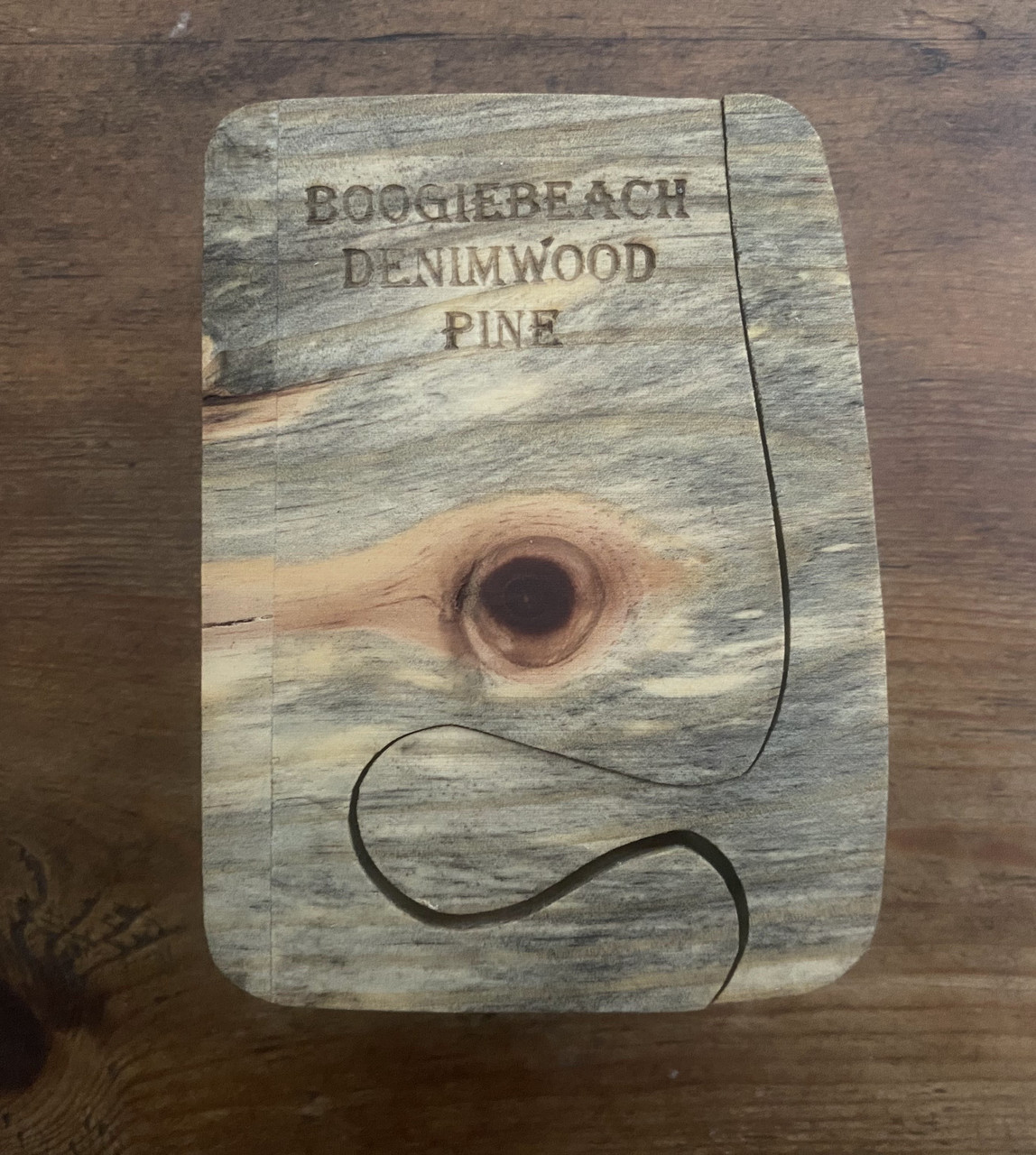 Boogie Beach Trinket Boxes – Denim Pine - Personalized Beachy Keepsakes for Jewelry & Mementos - bottom box view
 Boogie Beach Trinket Boxes – Denim Pine - Personalized Beachy Keepsakes for Jewelry & Mementos - bottom box view