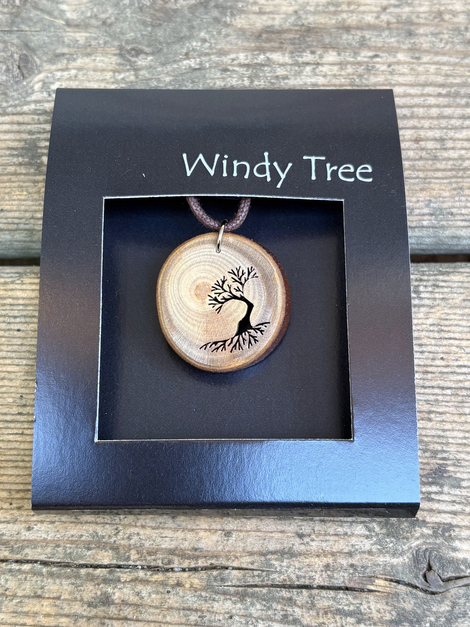 Windswept Arbutus Tree Wood Pendant by Windy Tree Artisan
