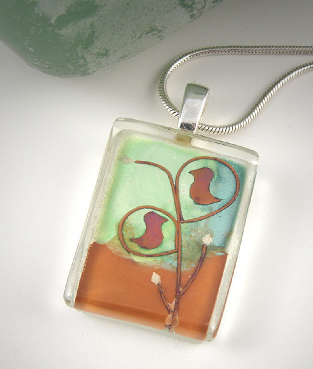 Momo Glassworks Ovenbirds Glass Pendant