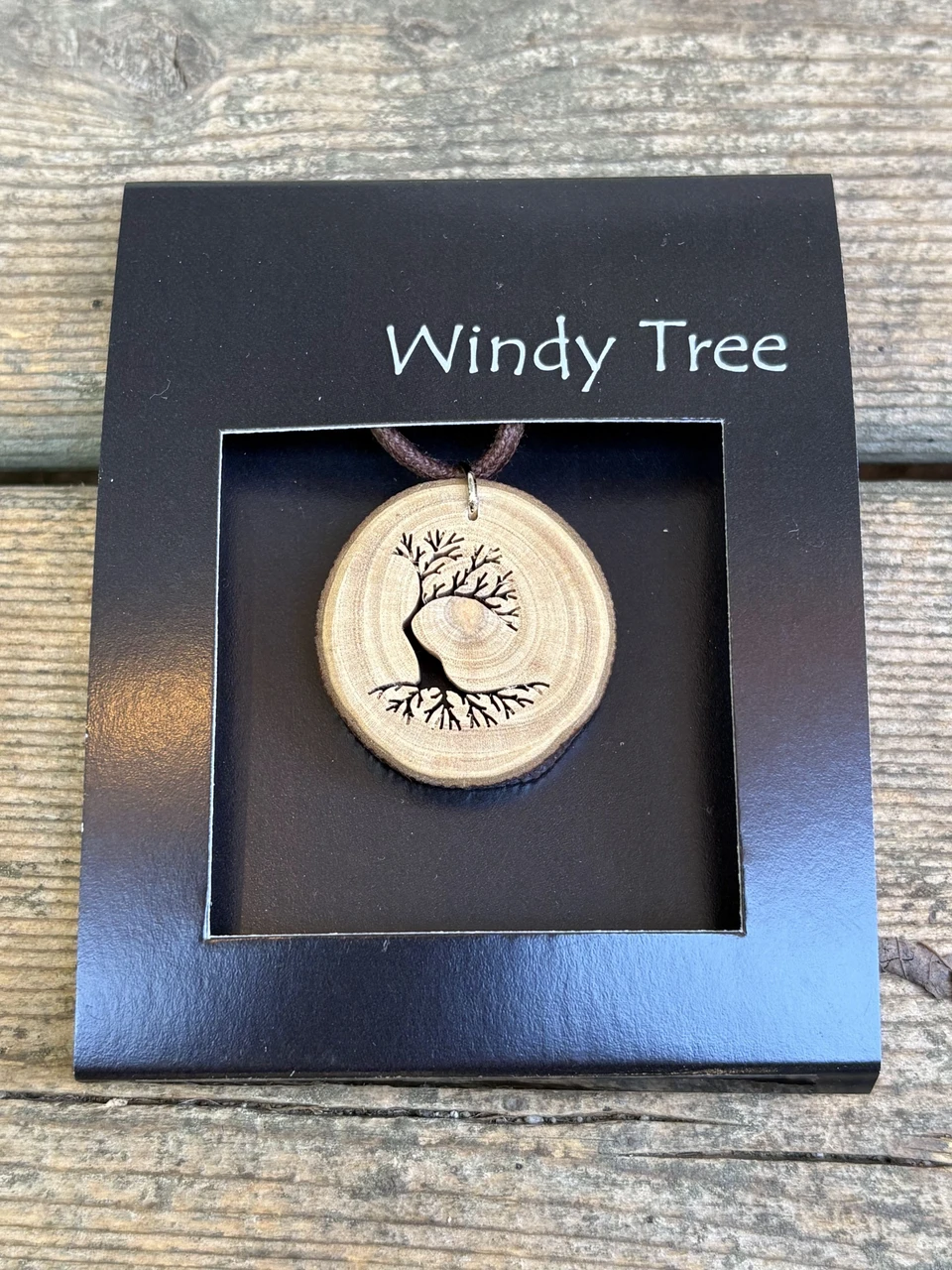 Windswept Arbutus Tree Wood Pendant by Windy Tree Artisan