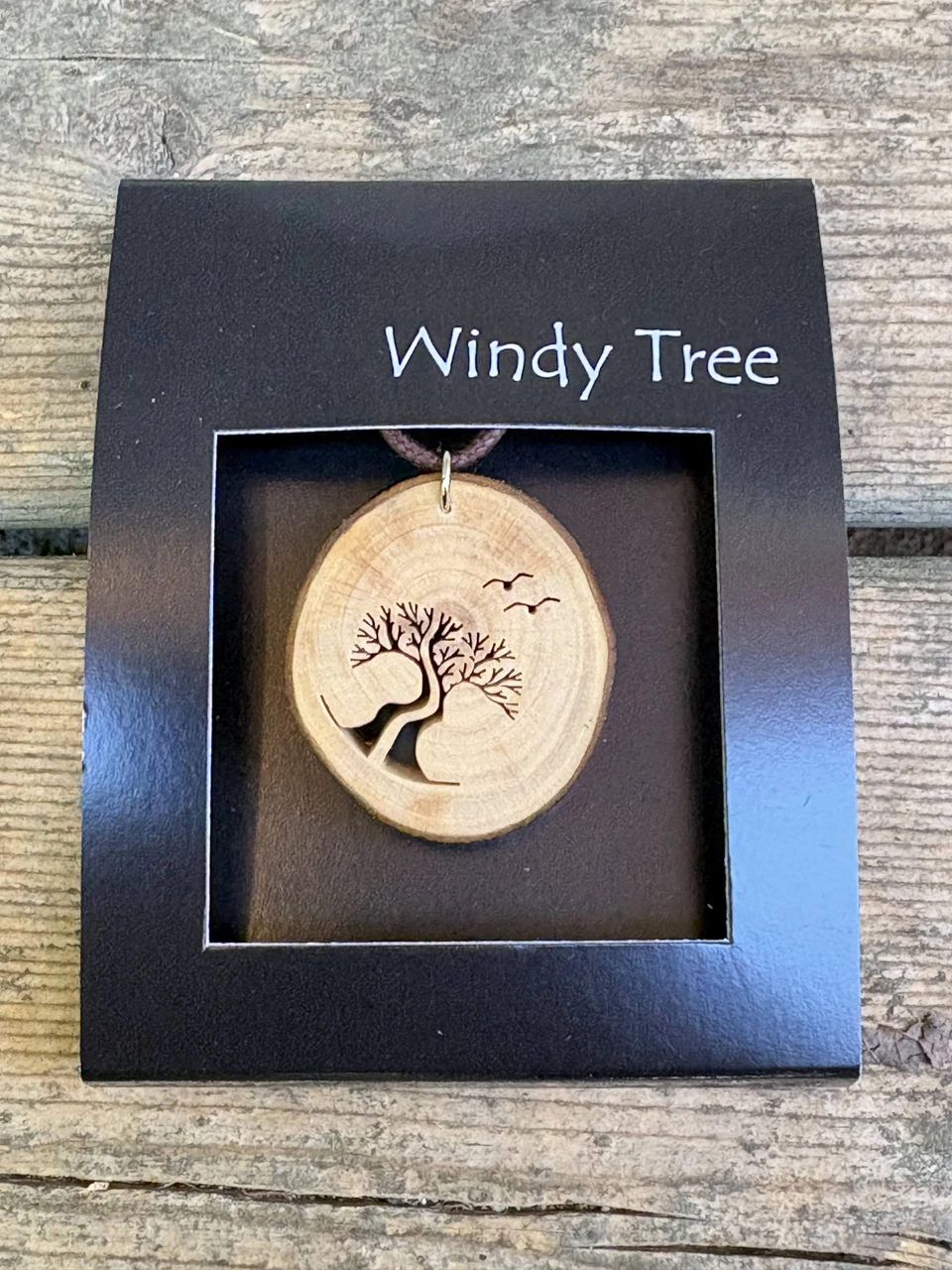 Two Are One Arbutus Trees Wood Pendant by Windy Tree