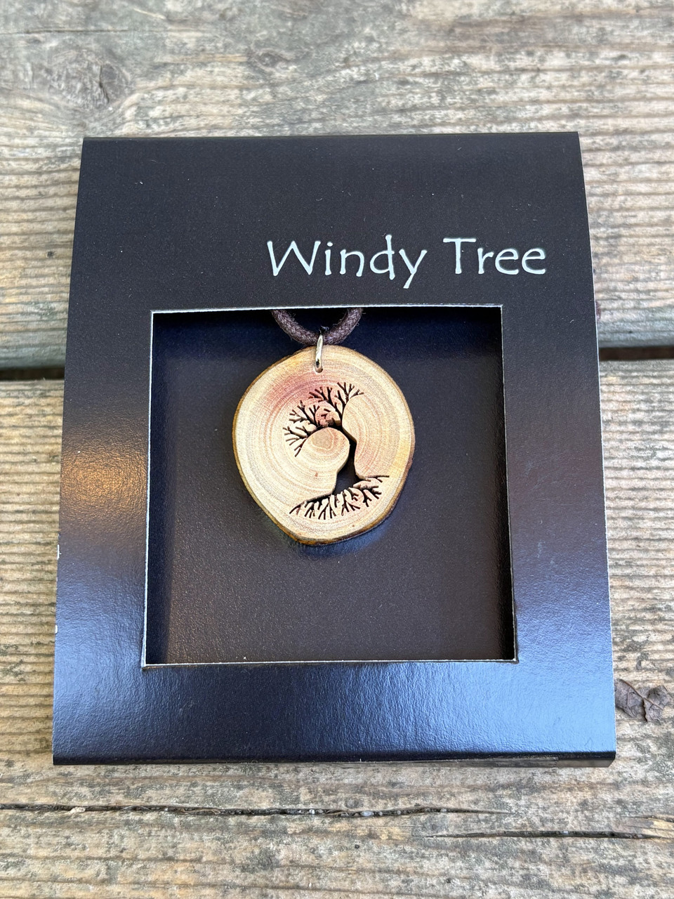 Windswept Arbutus Tree Wood Pendant by Windy Tree Artisan