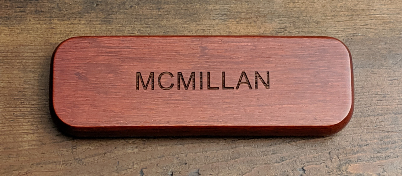 Engraved pen and pencil box