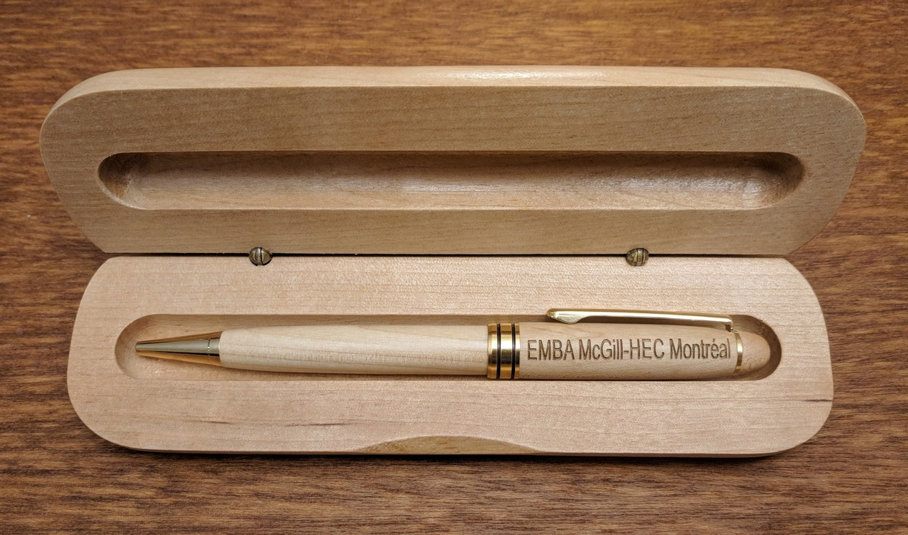 Maple Wood Pen and Case - FREE ENGRAVING - Heartwood Gifts