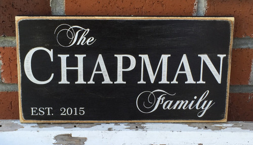 Rustic Family Name Sign