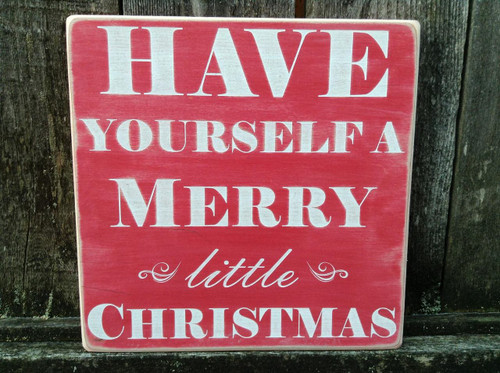 Rustic Wood Sign Merry Little Christmas Heartwood Gifts