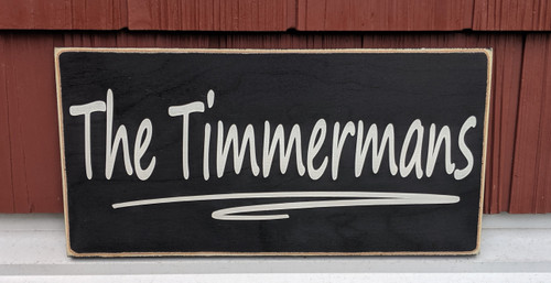Family Name Wood Sign