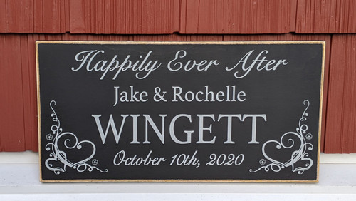 Personalized Sign with Happiliy Ever After