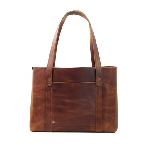 Leather Tote - Hideout by Rustico - Saddle - Back Side