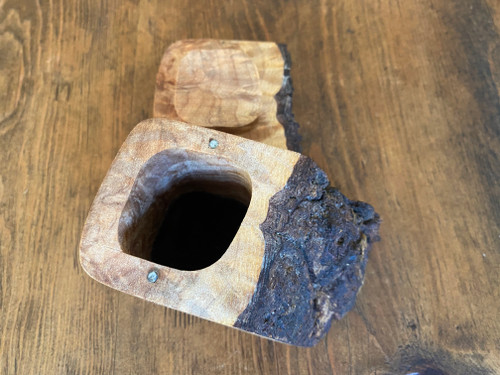 Maple Burlwood Boogie Beach Trinket Boxes – Beachy Keepsakes for Jewelry & Mementos - Opened View
