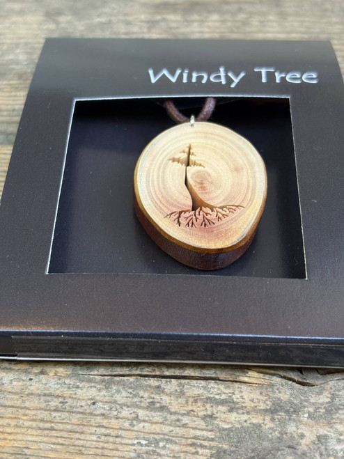 Evergreens with Roots Pendant by Windy Tree - Depth View