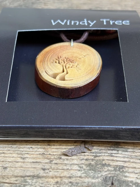 Two Trees Are One Arbutus Pendant - Depth View