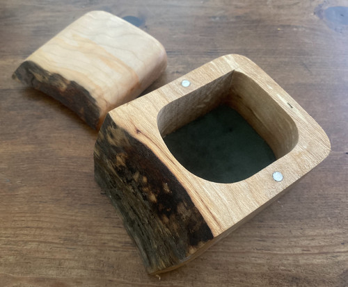 Maple Boogie Beach Trinket Boxes - Beachy Keepsakes for Jewelry & Mementos - Opened View with Lid Off
