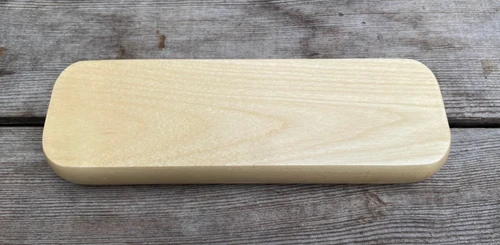 Maple case with Rosewood pens set - showing case closed