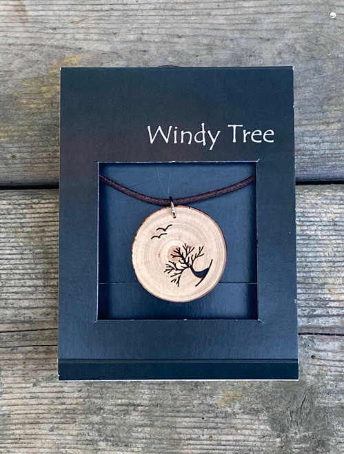 Windswept Arbutus With Birds Pendant