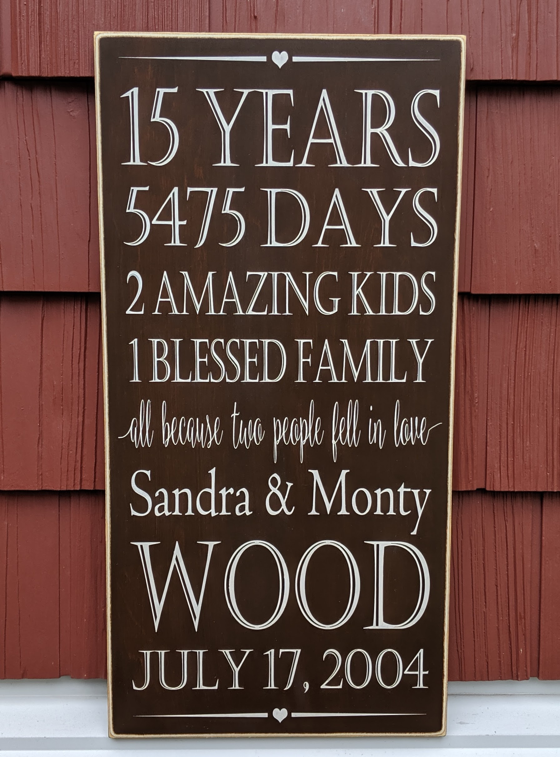 15 Years Anniversary Sign