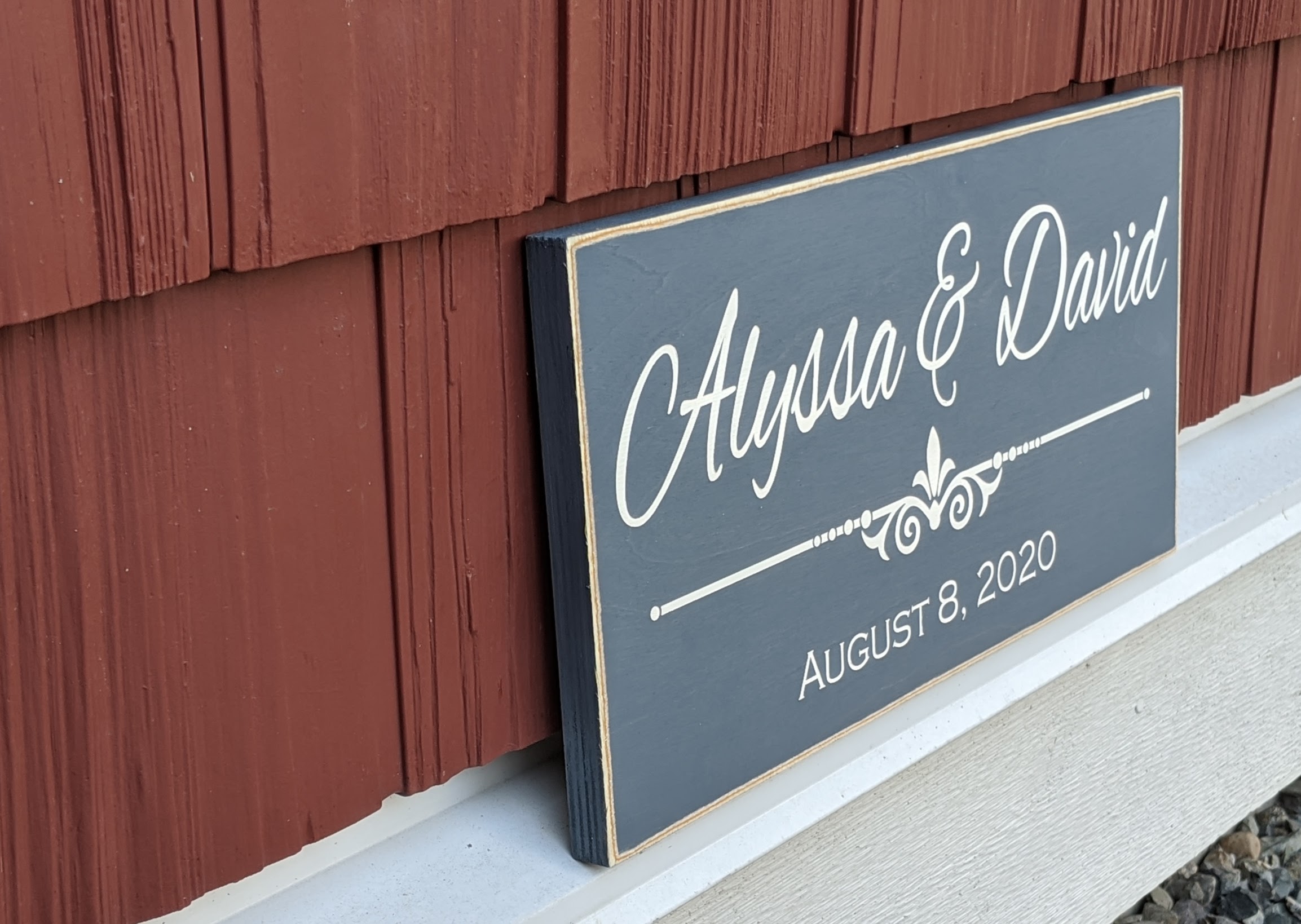 Couple's personalized name sign with established date Couple's personalized name sign with established date