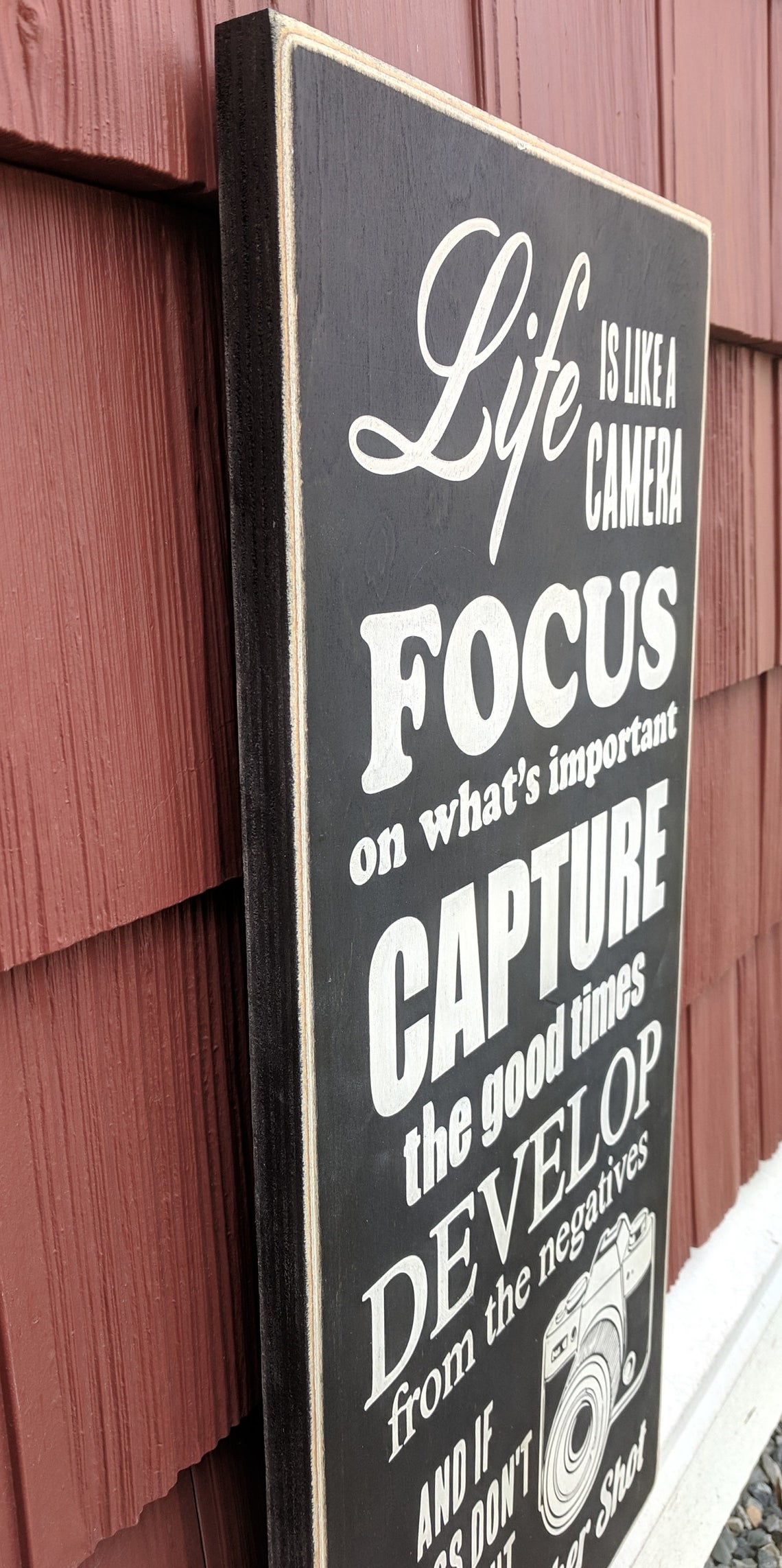 Handmade Life is like a camera sign Handmade Life is like a camera sign