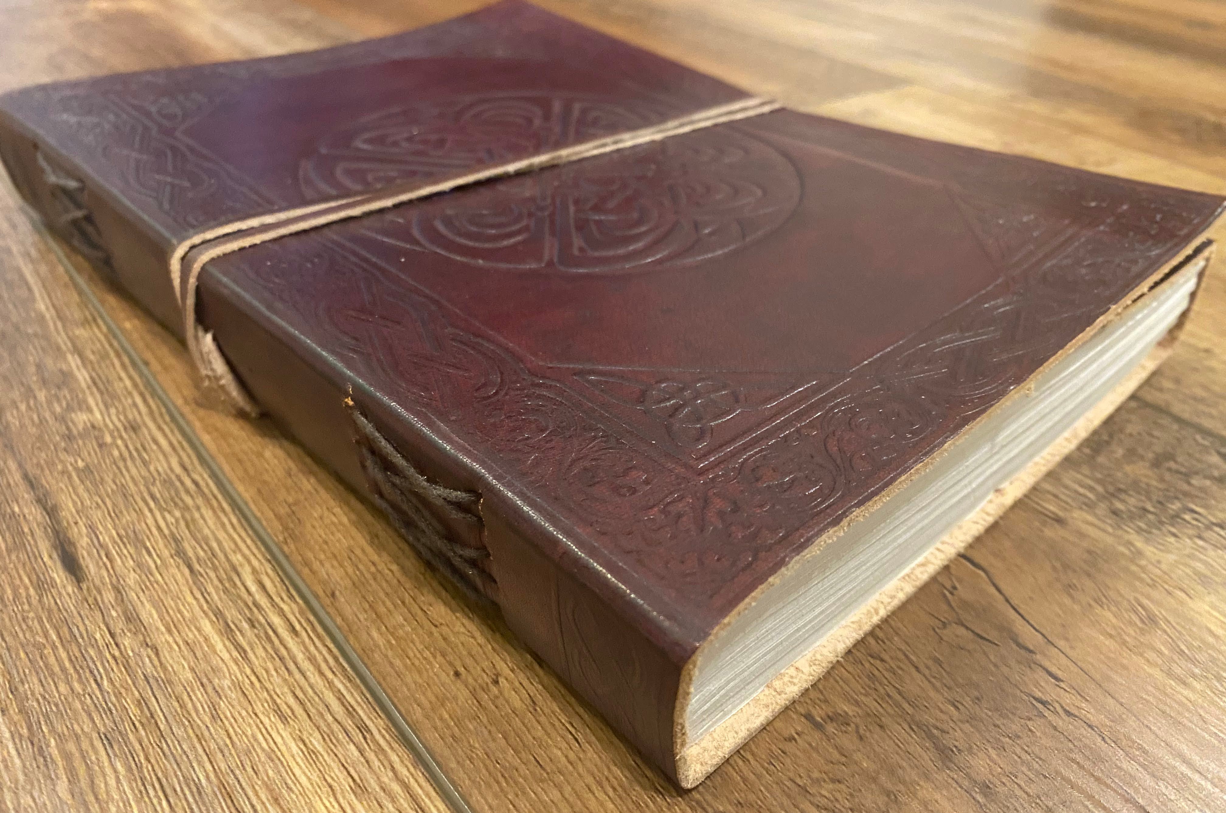 Old world celtic leather journal