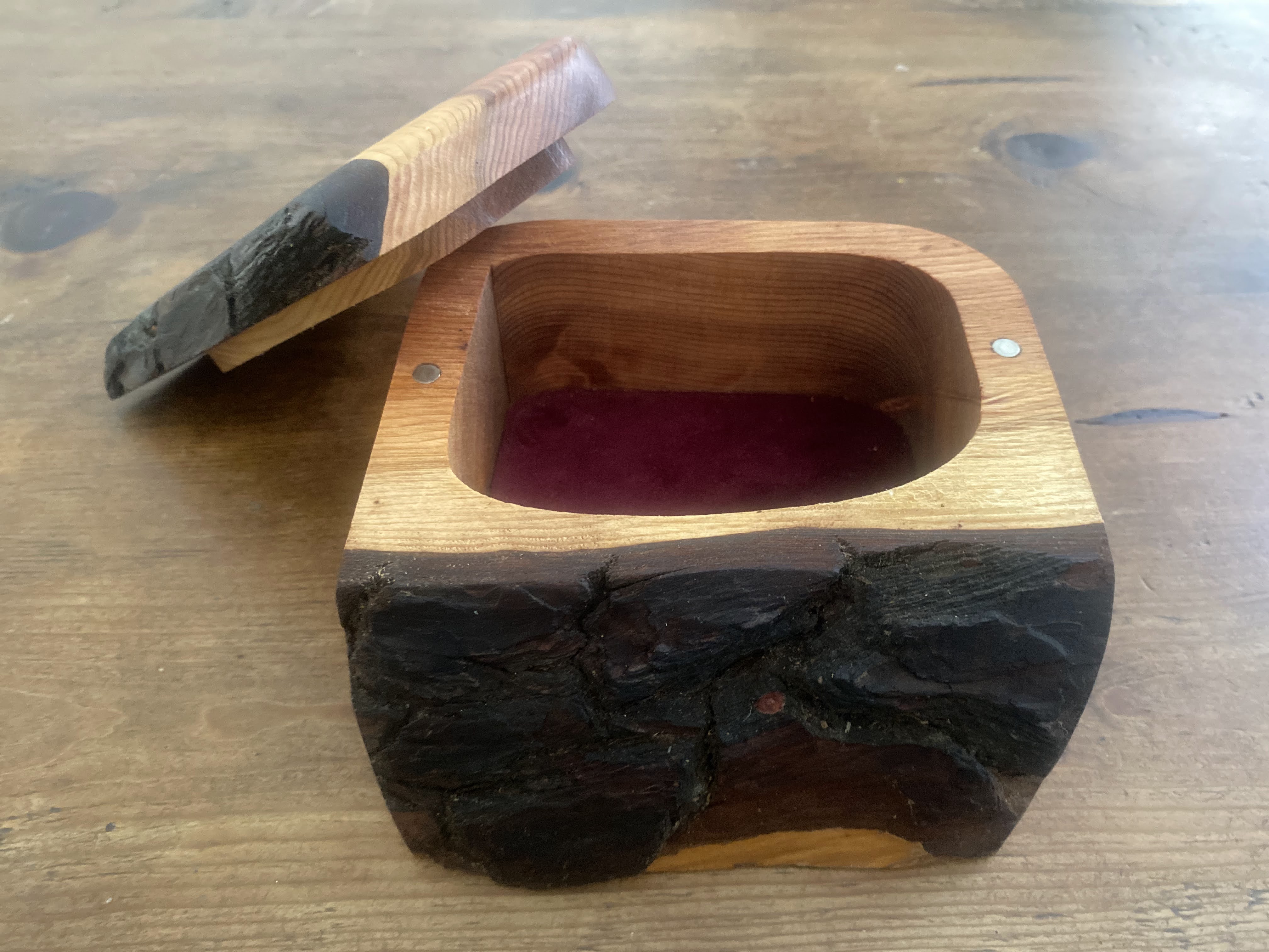 Red Cedar Boogie Beach Trinket Box - Personalized Beachy Keepsakes for Jewelry & Mementos - Open View with Lid Off
 Red Cedar Boogie Beach Trinket Box - Personalized Beachy Keepsakes for Jewelry & Mementos - Open View with Lid Off