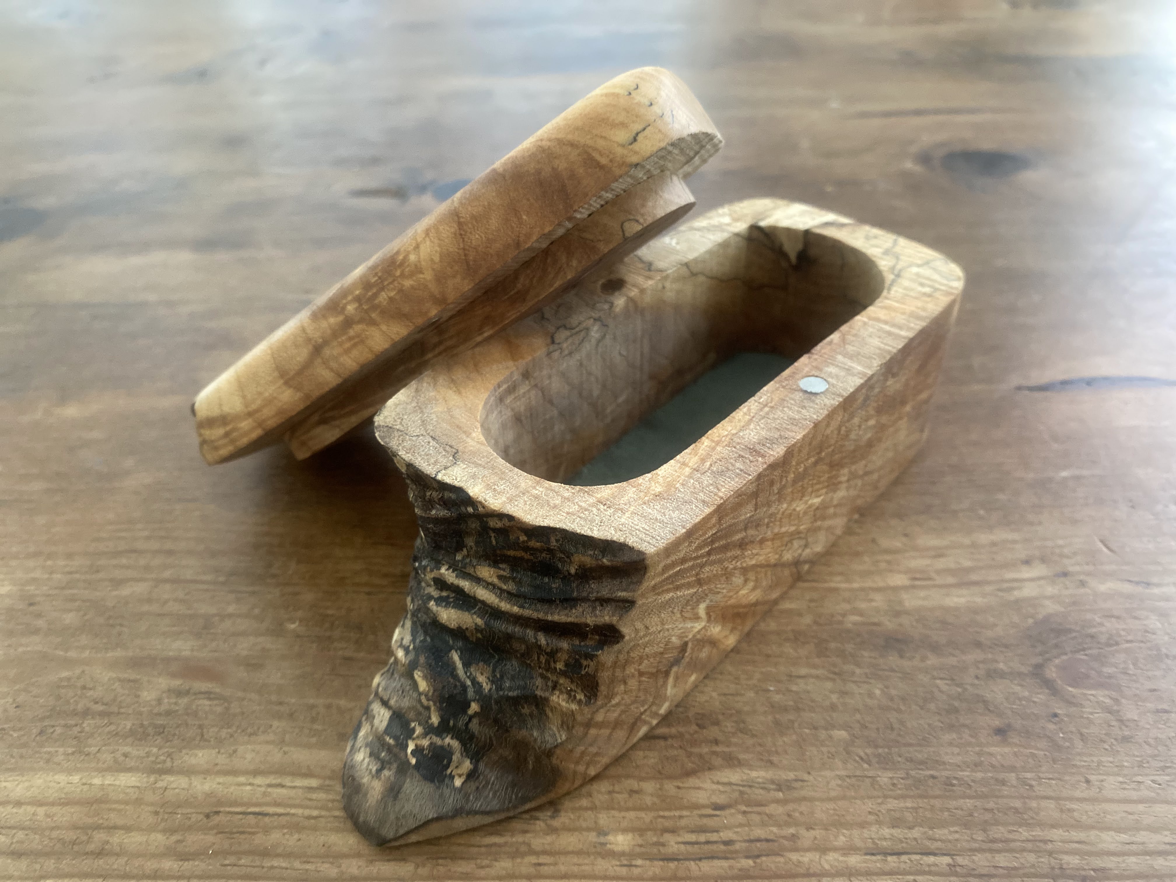 Maple Boogie Beach Trinket Boxes - Beachy Keepsakes for Jewelry & Mementos - Opened View