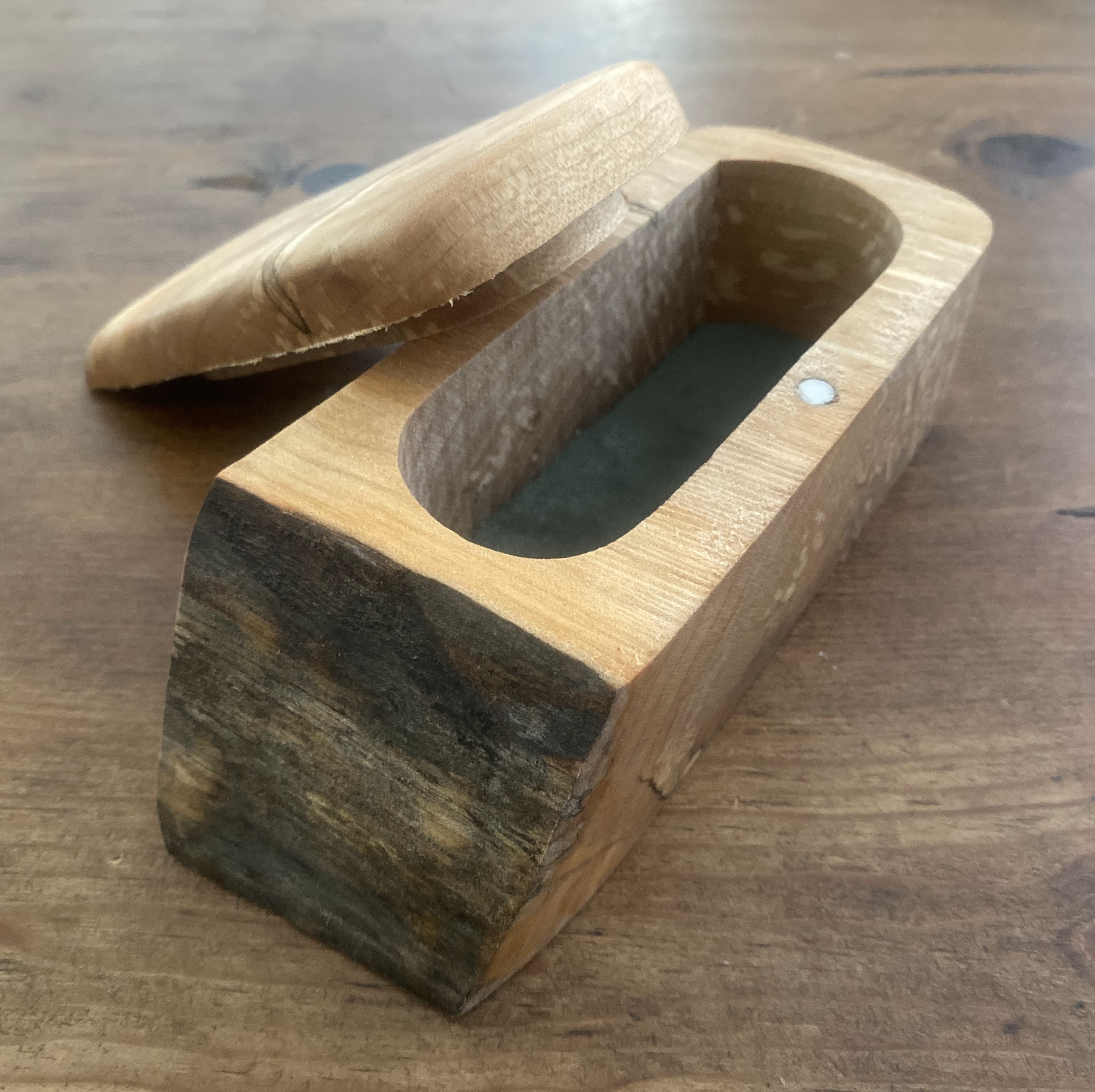 Natural Maple Boogie Beach Trinket Boxes - Beachy Keepsakes for Jewelry & Mementos - Opened View with Lid Removed