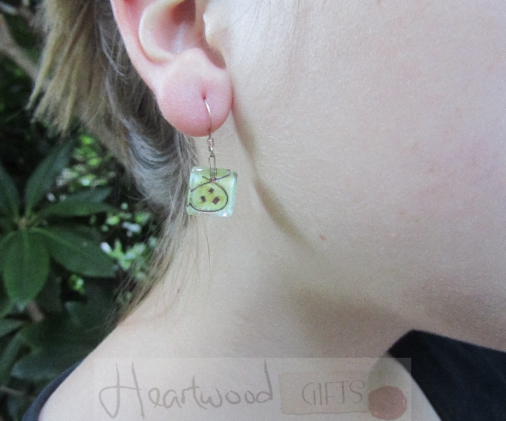 Model with Momo Glassworks Pomegranate Earrings Model with Momo Glassworks Pomegranate Earrings