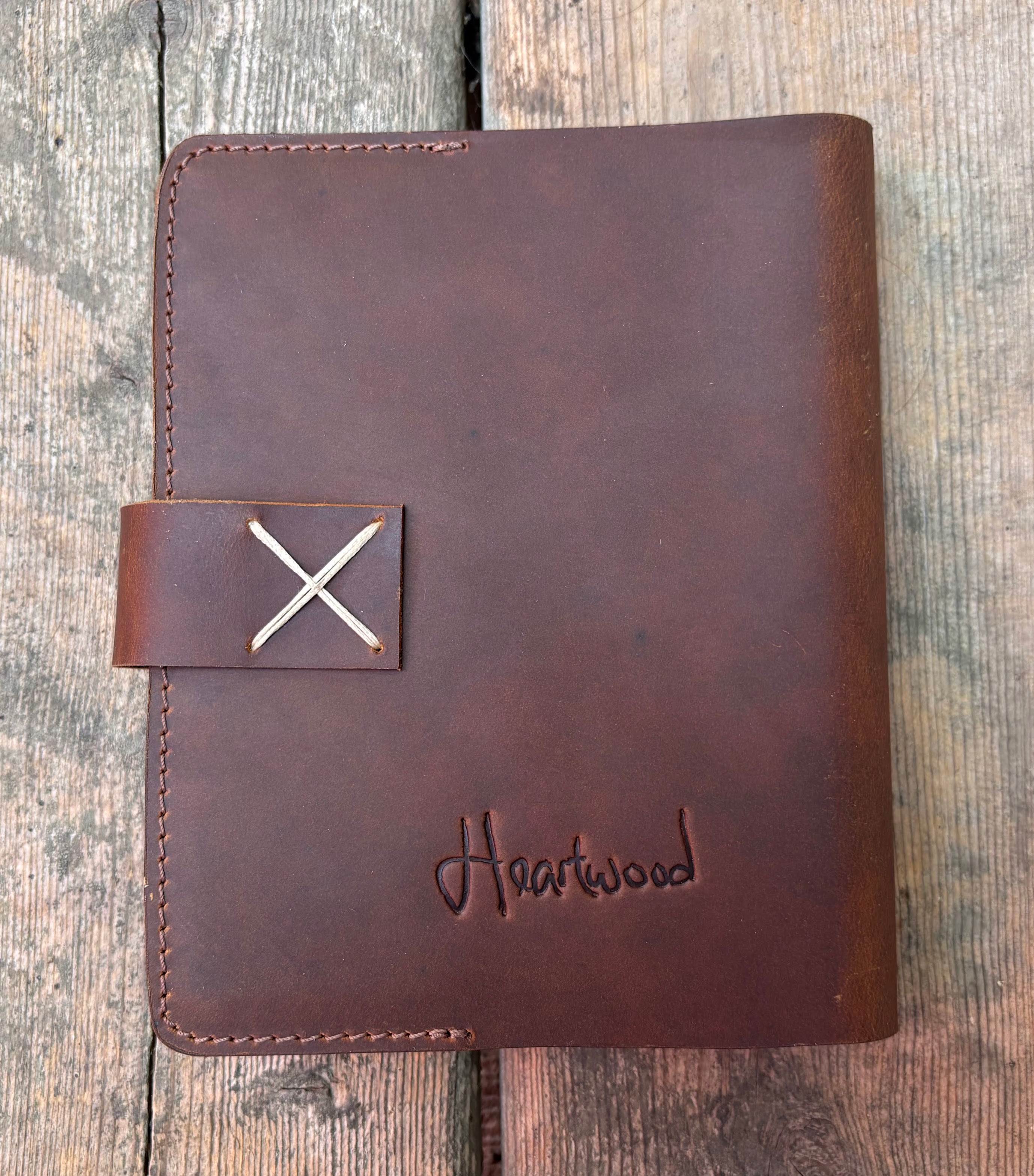 Heartwood Switchback Leather Notebook Journal - Back View