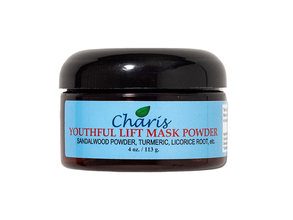 The Charis Beauty Collection 100% natural mask powder is designed for removing impurities from the pores, sloughs away dead skin cells, removes excess oils, adds nutrients to the skin, and diminishes fine lines and wrinkles. Allows the skin to have a health glow.