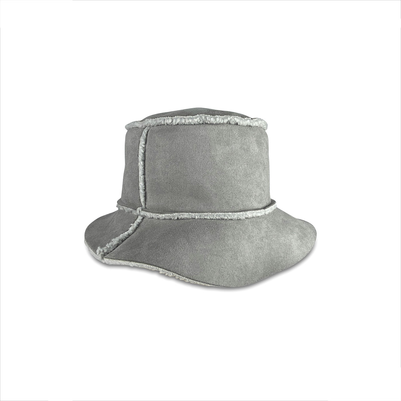 Hat Attack Reversible Faux Shearling Bucket Hat - Miami Hat Shop display picture 1