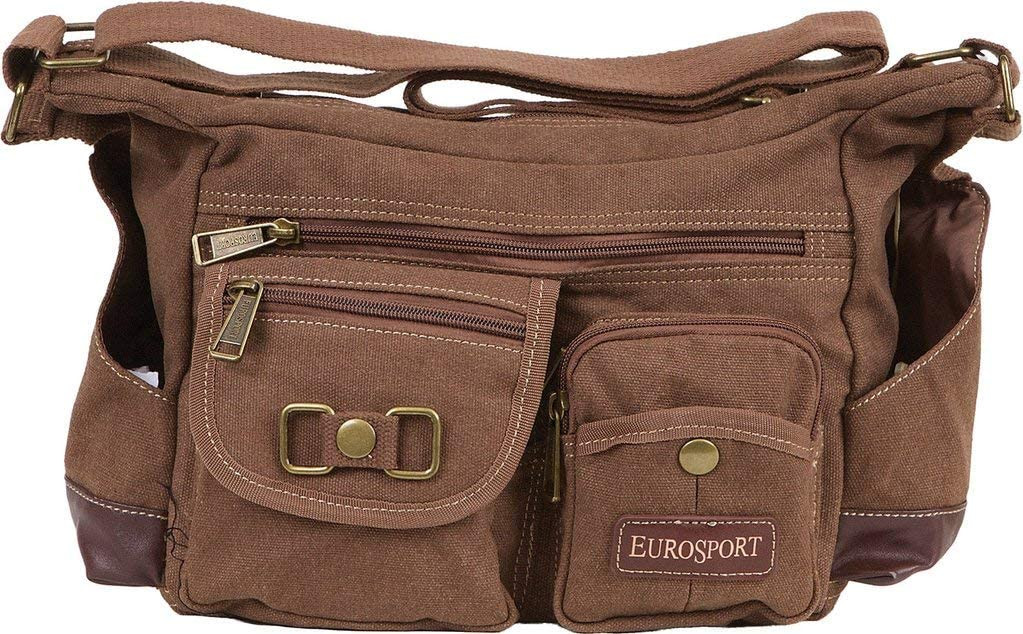 Eurosport Canvas Messenger Bag B420 Multi Pockets Adjustable Strap