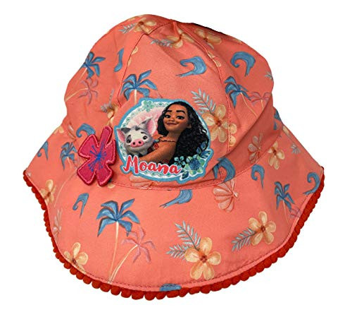 Moana Bucket Hat With Pua the Pig - 3 to 7 yrs Orange, Officially Licensed by Disney